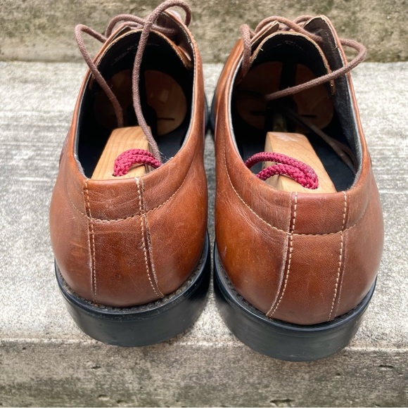 Classic Brown Leather Men's Shoes Size US 9 EUR 42 - Picture 4 of 6